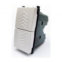 Mapam Compatibile Doppio Pulsante Interbloccato VIMAR PLANA 1P NO+NO10A Bianco 14062