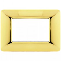 Mapam Placca in tecnopolimeri ORO LUCIDO 3 POSTI compatibile Bticino MATIX