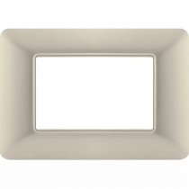 Mapam Placca in tecnopolimeri CHAMPAGNE 3 POSTI compatibile Bticino MATIX