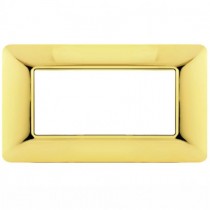 Mapam Placca in tecnopolimeri ORO LUCIDO 4 POSTI compatibile Bticino MATIX