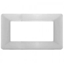 Mapam Placca in tecnopolimeri ARGENTO 4 POSTI compatibile Bticino MATIX