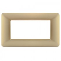 Mapam Placca in tecnopolimeri ORO SATINATO 4 POSTI compatibile Bticino MATIX