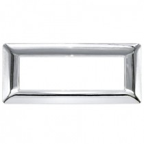 Mapam Placca in tecnopolimeri ARGENTO CROMATO 6 POSTI compatibile Bticino MATIX