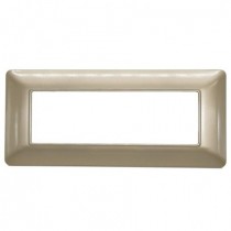Mapam Placca in tecnopolimeri CHAMPAGNE 6 POSTI compatibile Bticino MATIX
