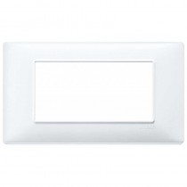 Placca Vimar Plana 4 Moduli Colore Bianco In Tecnopolimero 14654.01